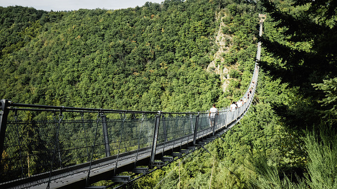 Mosel, Geierlay Hängeseilbrücke, Rheinland Pfalz