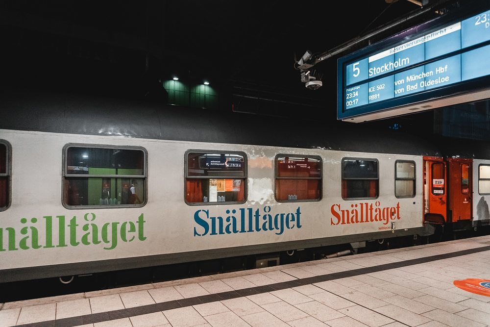 Snälltåget, Nachtzug Berlin Stockholm, Bahnhof