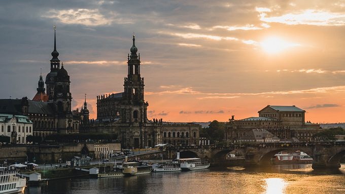Sonnenuntergang, Dresden