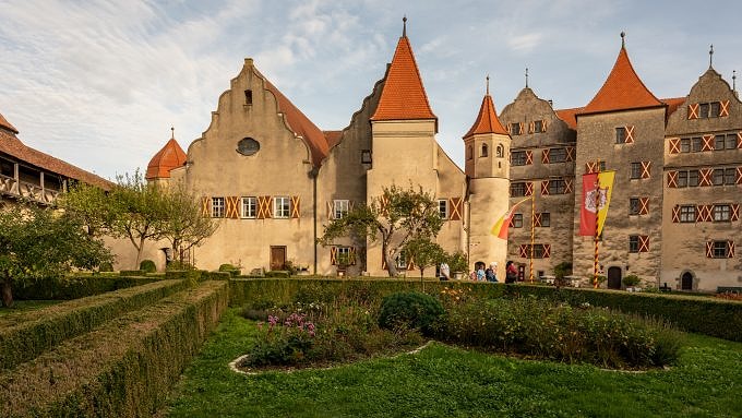 Donautal, Bayern, Deutschland, Herbst, Harburg, Burg