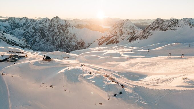 silvester, deutschland, Iglu-Dorf, Zugspitze